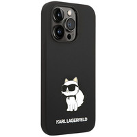 Чехол для телефона CG Mobile Lagerfeld Liquid silicone NFT Choupette Hard для iPhone 15 Pro Max KLHCP15XSNCHBCK