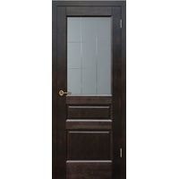 Межкомнатная дверь Юркас Венеция м. ДО 60x200 (венге, стекло матовое с фрезеровкой)