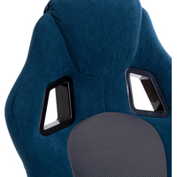 Кресло TetChair Driver (флок/ткань, синий/серый)
