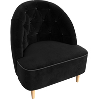 Интерьерное кресло Mebelico Амиса 306 110045 (велюр черный/кант серый)