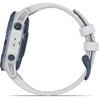 Умные часы Garmin Fenix 6 Pro Solar (минерально-синий титан, силикон)