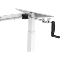 Стол для работы стоя ErgoSmart Manual Desk 1380x800x18 мм (альпийский белый/белый)