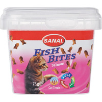 Лакомство для кошек Sanal Fish Bites Salmon с лососем 75 г