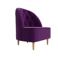 Интерьерное кресло Mebelico Амиса 306 110053 (микровельвет фиолетовый/кант черный)