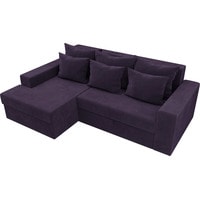 Угловой диван Лига диванов Мэдисон 106215 (левый, велюр, фиолетовый)