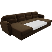 П-образный диван Лига диванов Бостон 100548 (коричневый)
