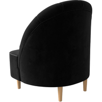 Интерьерное кресло Mebelico Амиса 306 110045 (велюр черный/кант серый)