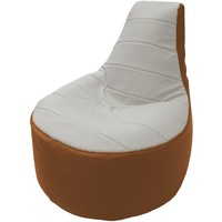 Кресло-мешок Flagman Трон Т1.3-22 (белый/оранжевый)