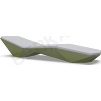 Шезлонг Berkano Quaro с подушками (темно-зеленый/серый)