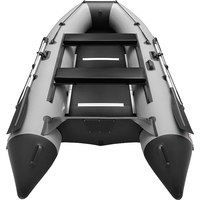 Моторно-гребная лодка Roger Boat Hunter Keel 3500 (малокилевая, серый/черный)