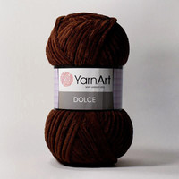 Пряжа для вязания Yarnart Dolce 100% микрополиэстер 775 100 г (120 м, горький шоколад/коричневый)
