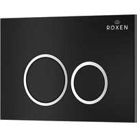 Унитаз подвесной Roxen Cube One Rimless 6 в 1 StounFix Slim 506802 (кнопка: черный матовый)