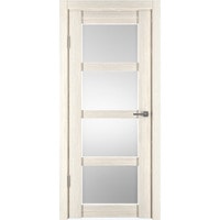 Межкомнатная дверь IstokDoors Горизонталь-12 ДЧ 70x200 (капучино/светлое стекло)