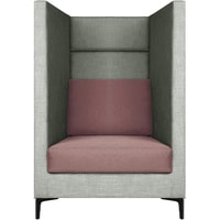 Интерьерное кресло Brioli Дирк (рогожка, J20 серый/J11 розовый)