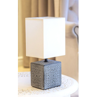 Настольная лампа Лючия Пьемонт 505 (темно-серый/белый)