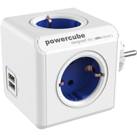 Разветвитель Allocacoc PowerCube 4 (белый/синий)