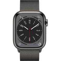 Умные часы Apple Watch Series 8 LTE 41 мм (корпус из нержавеющей стали, графит/миланский графитовый) в Пинске