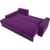 Угловой диван Mebelico Майами 15 114905L (левый, микровельвет, фиолетовый)