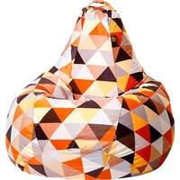 Кресло-мешок Palermo Bormio велюр exclusive L (ромбы апельсин)