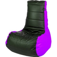 Кресло-мешок Palermo Кресло экокожа L (фиолетовый/черный)