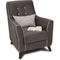 Интерьерное кресло Нижегородмебель Френсис ТК 261 (офелия/амиго велюр, коричневый)