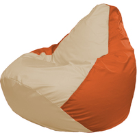 Кресло-мешок Flagman Груша Г2.1-143 (светло-бежевый/оранжевый)