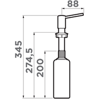 Дозатор для жидкого мыла Omoikiri OM-02 CH-P (шампань)