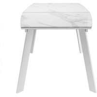 Кухонный стол DikLine XLS160 White (мрамор сноу)
