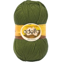 Набор пряжи для вязания Adelia Olivia 100 г 250 м (оливковый, 2 мотка)