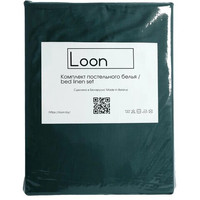 Постельное белье Loon Emily (1.5-спальный, наволочка 50x70, темно-бирюзовый)