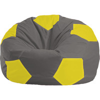 Кресло-мешок Flagman Мяч М1.1-360 (серый темный/желтый)