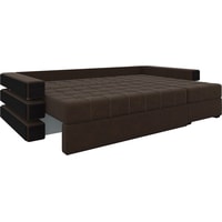 Угловой диван Craftmebel Венеция угловой (бнп, вельвет, коричневый)