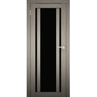 Межкомнатная дверь Юни Амати 11 (ч) 80x200 (дуб дымчатый/черное стекло) в Орше