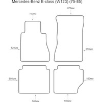 Комплект ковриков для авто Alicosta Mercedes-Benz E W123 75-85 (салон, ЭВА ромб, бежевый)