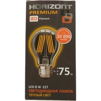 Светодиодная лампочка Horizont LED-F A60 E27 8 Вт 3000 К