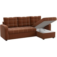 Угловой диван Craftmebel Ливерпуль угловой (бнп, рогожка, коричневый/бежевый)