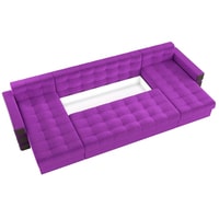 П-образный диван Craftmebel Венеция П (бнп, вельвет, фиолетовый)