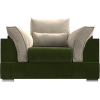 Интерьерное кресло Mebelico Пекин 116022 (микровельвет, зеленый/бежевый)