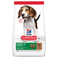 Сухой корм для собак Hill's Science Plan Puppy Medium для щенков средних пород для поддержания сильного иммунитета, с ягненком и рисом 800 г