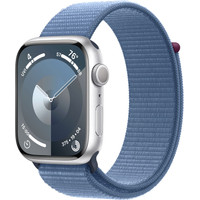 Умные часы Apple Watch Series 9 45 мм (алюминиевый корпус, серебристый/зимний синий, нейлоновый ремешок) в Пинске