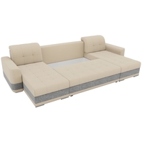 П-образный диван Лига диванов Честер П-образный 100091 (бежевый/серый)
