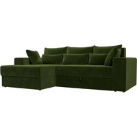 Угловой диван Mebelico Майами 15 114901L (левый, микровельвет, зеленый)
