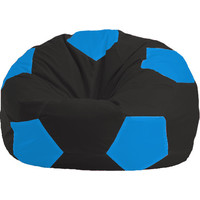 Кресло-мешок Flagman Мяч М1.1-395 (черный/голубой)