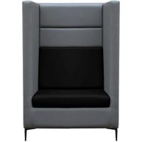 Интерьерное кресло Brioli Дирк (экокожа, L21 серый/L22 черный)