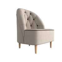 Интерьерное кресло Mebelico Амиса 306 110055 (рогожка бежевый/микровельвет коричневый)