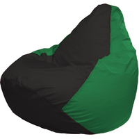 Кресло-мешок Flagman Груша Г2.1-397 (чёрный/зелёный)