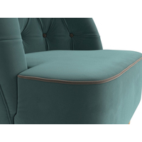 Интерьерное кресло Mebelico Амиса 306 110039 (велюр бирюзовый/кант коричневый)