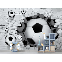 Фотообои ФабрикаФресок Футбольные мячи из стены 724270 (400x270)