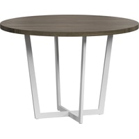 Кухонный стол LoftyHome Лондейл-100 Раунд (серый/белый)