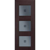 Межкомнатная дверь ProfilDoors Классика 4U R 80x200 (темно-коричневый/графит с прозрачным фьюз.)